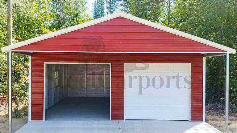 18×36 Metal Garage with Porch