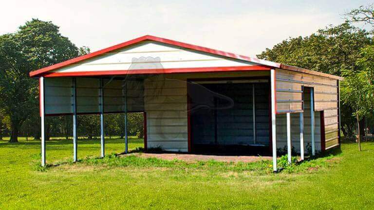 20×30 Aframe Vertical Roof Combo Carport