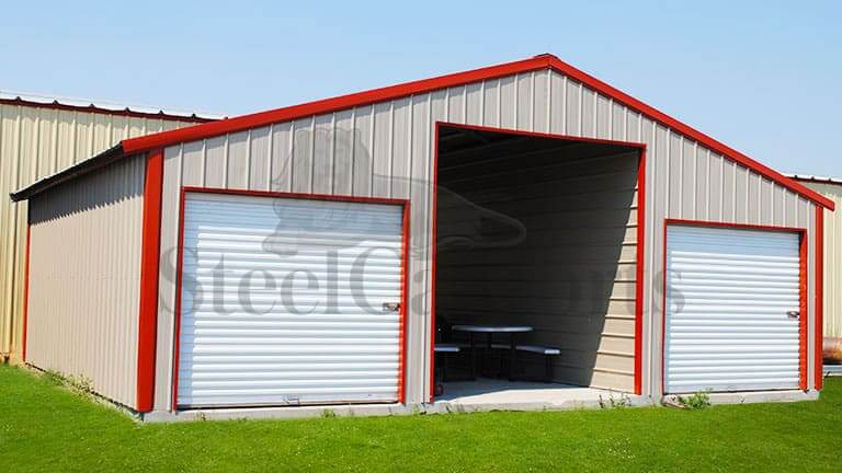 30×24 Straight Roof Steel Barn