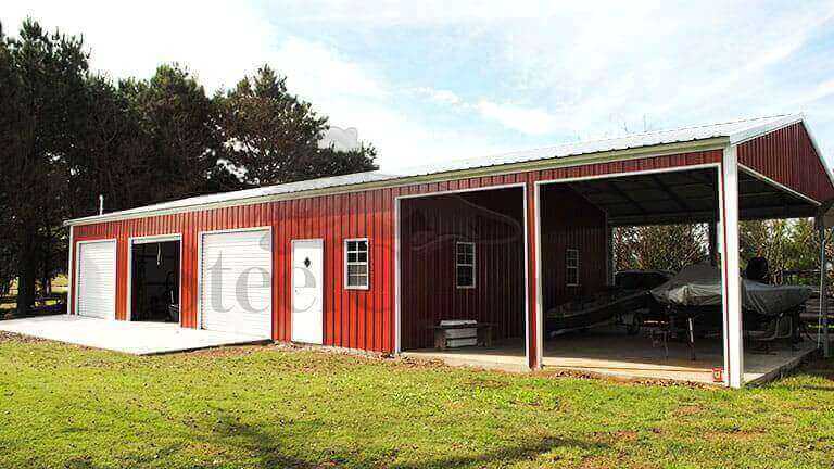 30×70 Fully Enclosed Metal Garage