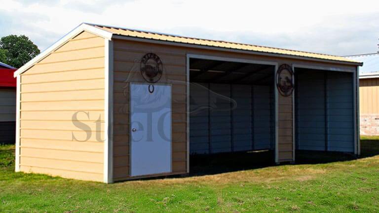 36×15 Vertical Roof Style Loafing Shed