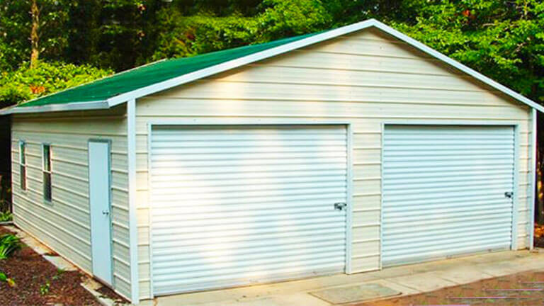 Metal 2 Car Garage, Steel - Order Now