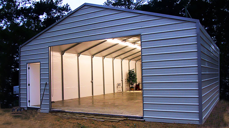 Metal A frame Horizontal Garage