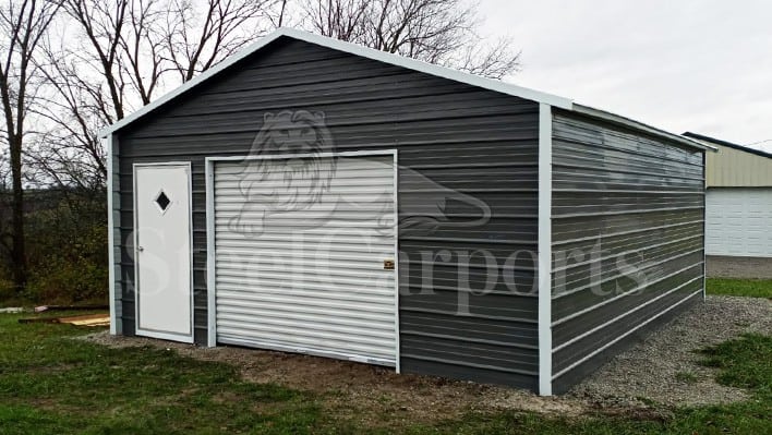 18x21x8 Aframe Horizontal Roof Garage