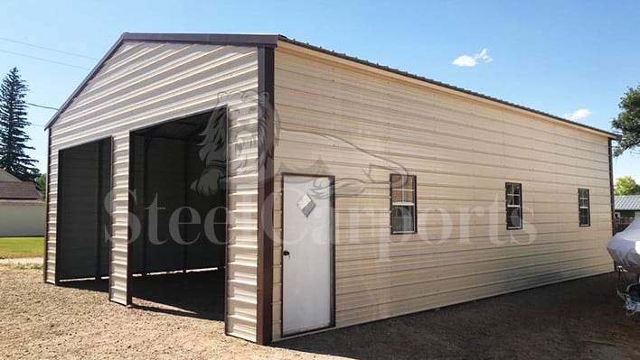 30x40x12 Aframe Vertical Roof Garage