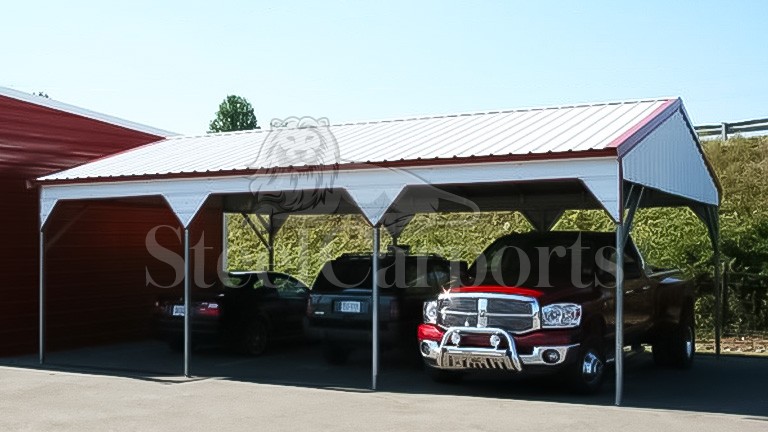 18x30x9 Aframe Vertical Roof Side Entry Certified Carport