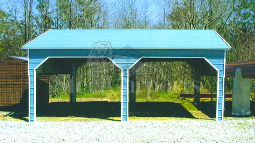 20x21x7 Two Car Carport