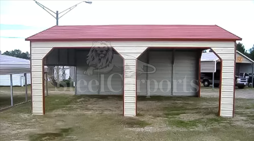 24x26x8 Two Car Carport